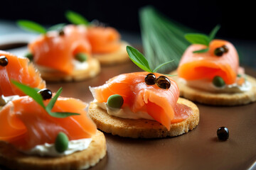 A Small Bite with Big Flavor: Try Our Salmon Canapé Today