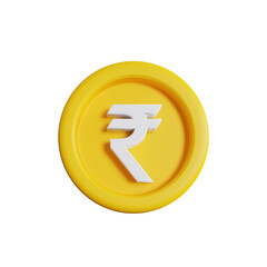 3d illustration of indian rupee currency coin