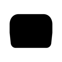 Treasure chest icon, silhouette vector illustration in trendy style. Editable graphic resources for many purposes.