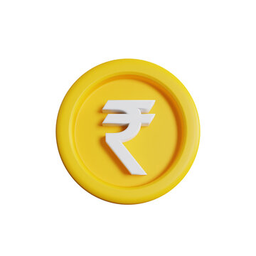 3d illustration of indian rupee currency coin