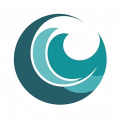 Obraz na płótnie Canvas Logomarca sobre água, ondas, mar - criado por IA