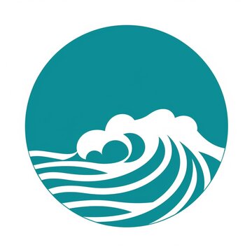 Logomarca sobre &aacute;gua, ondas, mar - criado por IA