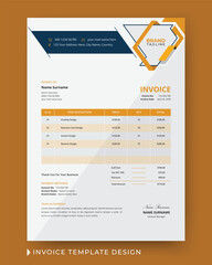 Creative and modern business invoice design with price receipt, payment agreement, invoice bill, accounting and bill receipt template layout in vector