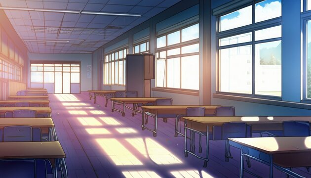 Anime School Hallway Backgrounds anime classroom HD wallpaper  Pxfuel