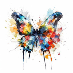 butterfly watercolour painted