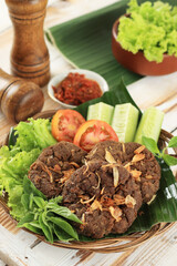Gepuk Daging or Empal, Indonesian Fried Beef Floss