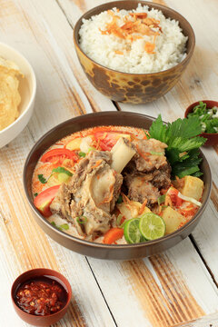 Soto Tangkar, Betawi Cuisine Specialty Soto Made from  Lamb or Beef Ribs Cooked