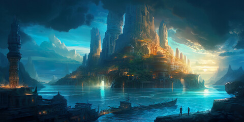 Atlantis Revived: A Digital Art Interpretation of a Legendary City Generative AI