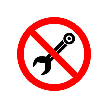don't use wrench sign illustration vector on white background..eps
