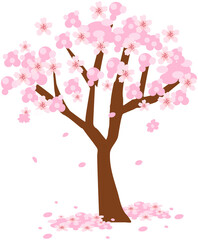 Spring  Blossoming tree flat icon