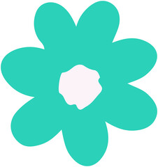 Cartoon  Flower.  Vector lllustration