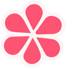 Cute  flower  illustratiion  icon
