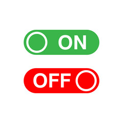 On off vector icon vector flat illustration on white background. colored icon.eps