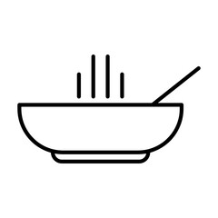  Soup meal vector icon, hot food symbol. flat vector illustration for web site or mobile app.eps