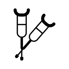 Walking sticks vector icon flat illustration on white background..eps