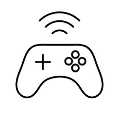 Wireless joystick vector icon, game controller symbol. flat vector illustration for web site or mobile app.eps