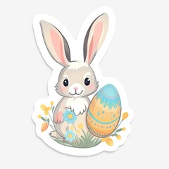 Easter Bunny - sticker, cut out