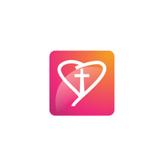 Fototapeta premium Icon logo church