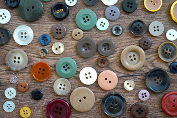 いろいろな種類のボタンの背景画