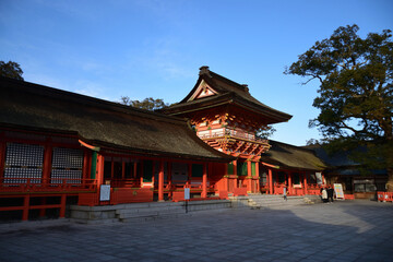 Naklejka premium 神社、歴史、建物、建造物、自然、風景、景色、大分県、宇佐神宮