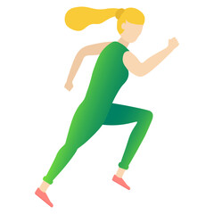 Fototapeta na wymiar woman running illustration