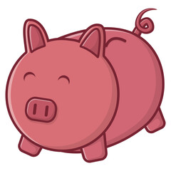 piggy bank cartoon icon