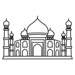 taj mahal icon vector