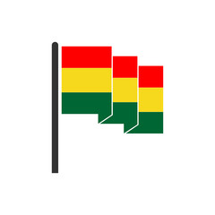 Bolivia flags icon set, Bolivia independence day icon set vector sign symbol
