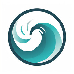 Logomarca sobre &aacute;gua, ondas, mar - criado por IA