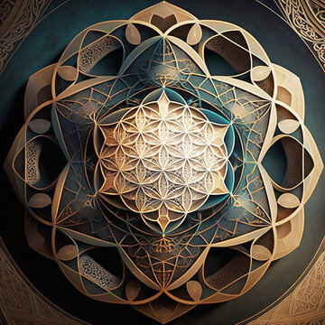 フラワーオブライフ, flower of life, 神聖幾何学, sacred geometry, Generative AI