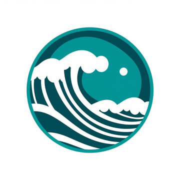  Logomarca sobre &aacute;gua, ondas, mar - criado por IA