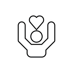 love people icon. outline icon