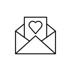 love letter icon. outline icon