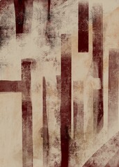 abstract art with rustic texture. dirty texture. image for backgrounds. earthy tones. red, brown and beige paint.minimalism. brush mix. artprint for decoration