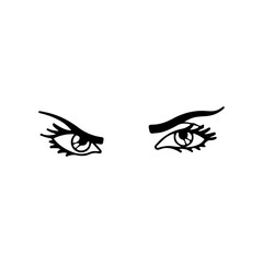 vector illustration of attractive eyes