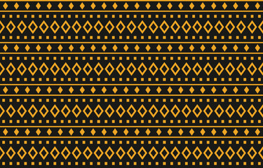 Ikat geometric folklore ornament. Tribal ethnic vector texture. Seamless striped pattern in Aztec style. Figure tribal embroidery. Indian, Scandinavian, Gypsy, Mexican, folk pattern. Boho chic design.