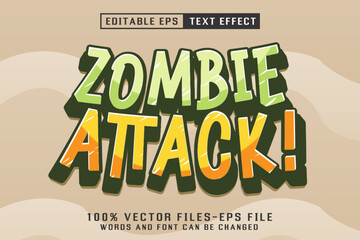 Zombie Attack Editable Text Effect