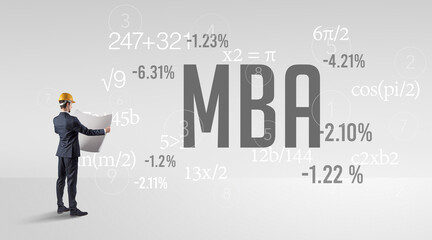 Engineer in hard hat with abbreviation