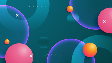 vector gradient abstract colorful shapes background