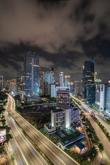 Fototapeta premium Night In Downtown Jakarta