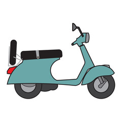 Obraz premium Scooter transport flat design, Classic scooters and colorful style