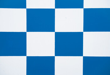 Blue and white check pattern