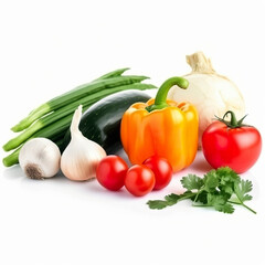 Fototapeta na wymiar Vegetables isolated on white background