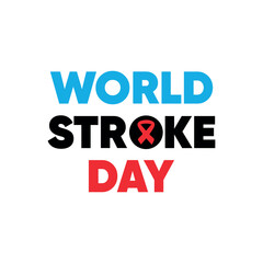 Obraz premium World Stroke Day Typography and Minimal T shirt design