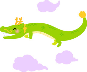 Obraz premium 空を飛ぶ竜、辰