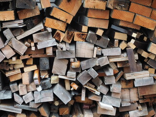 薪ストーブ用の薪　木片