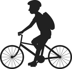 man riding bicycle illustration.