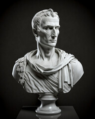 Statue bust of Julius Caesar, Roman General, Emperor of Rome