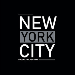 New York City Typography and Minimal T shirt design