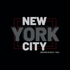 New York City Typography and Minimal T shirt design